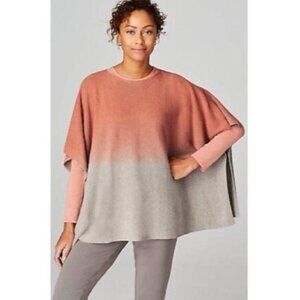 J. Jill Pure Jill Dip-Dyed Sweater-Knit Poncho